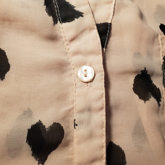 Fun & Flirt High-Low Sheer Peach Blouse - Picture 6 of 12